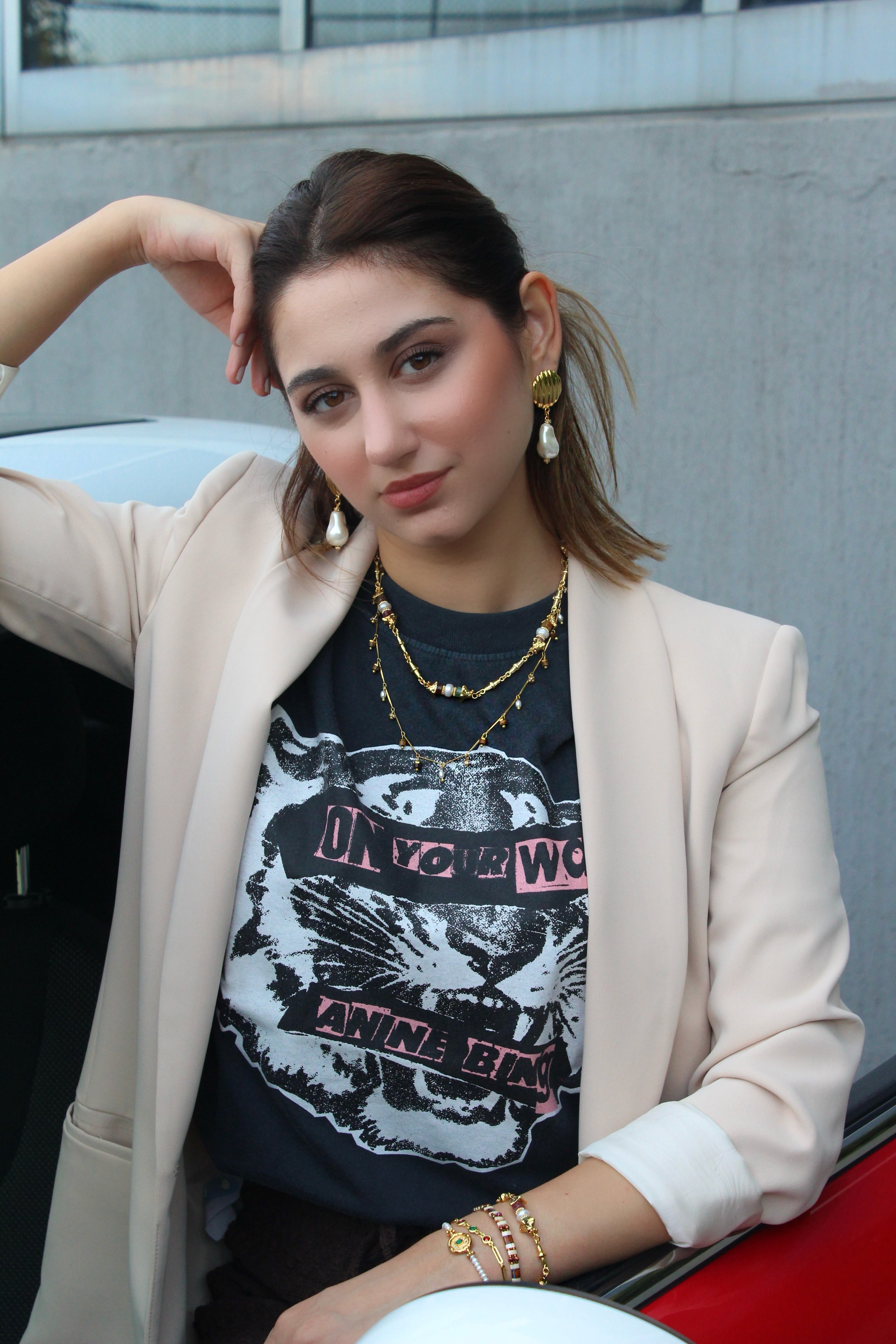 Berrin özkan-Madeleine Baroque Pearl Earrings-Earring-3-Milagron.com