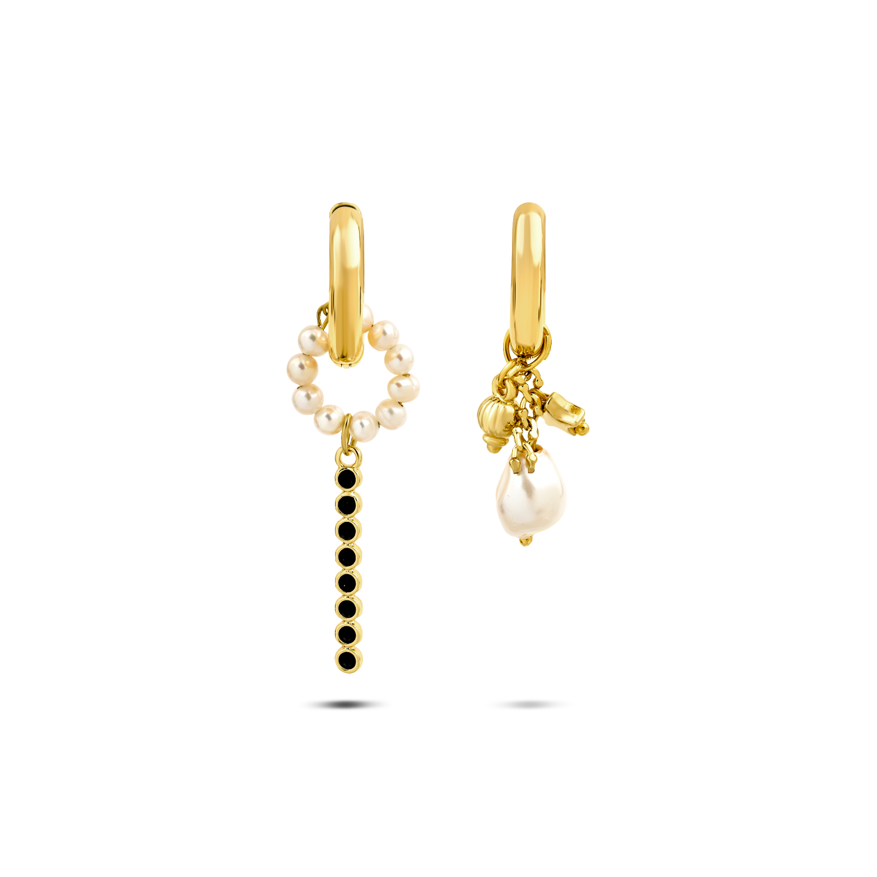 Berrin özkan-Midnight Pearl Earrings-Earring-1-Milagron.com