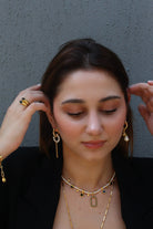 Berrin özkan-Midnight Pearl Necklace-Necklaces-2-Milagron.com