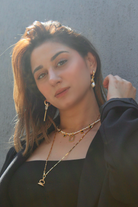 Berrin özkan-Midnight Seal Long Chain Necklace-Necklaces-2-Milagron.com