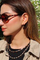 Berrin özkan-Mocha Pearl Necklace-Necklaces-2-Milagron.com