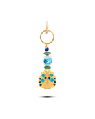 Berrin özkan-Nazar Dot Blue Key Chain / Bag Charm-Key Chain-1-Milagron.com