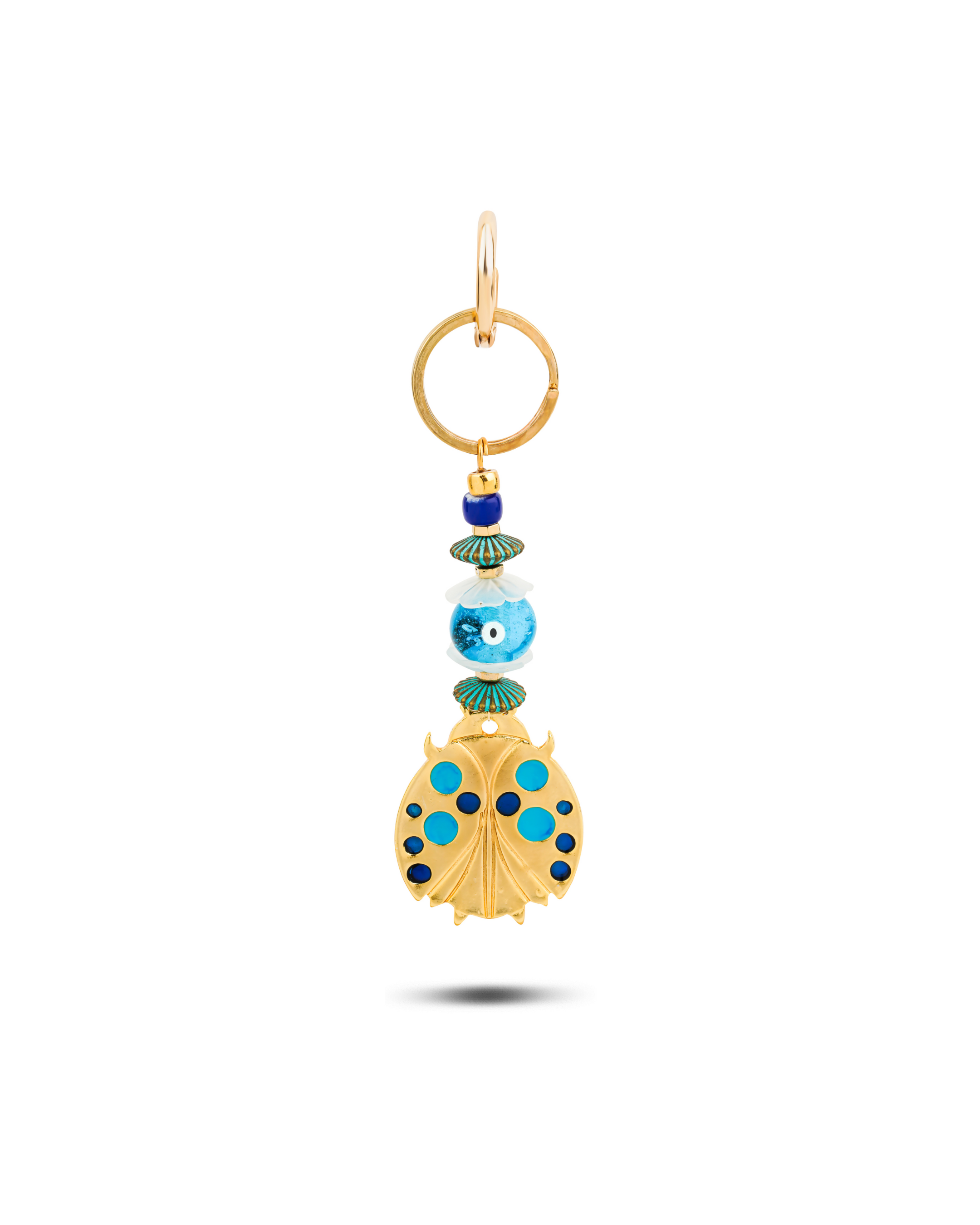Berrin özkan-Nazar Dot Blue Key Chain / Bag Charm-Key Chain-1-Milagron.com