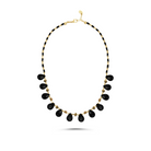 Berrin özkan-Obsidian Glow Black Drop Necklace-Necklaces-1-Milagron.com