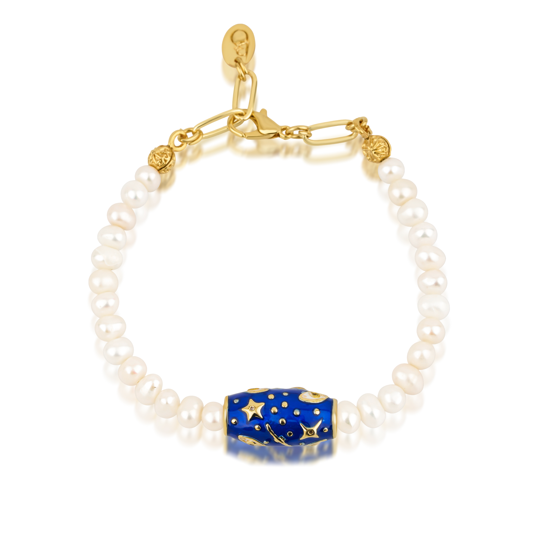Berrin özkan-Pearl Galaxy Navy Bracelet-Bracelet-1-Milagron.com