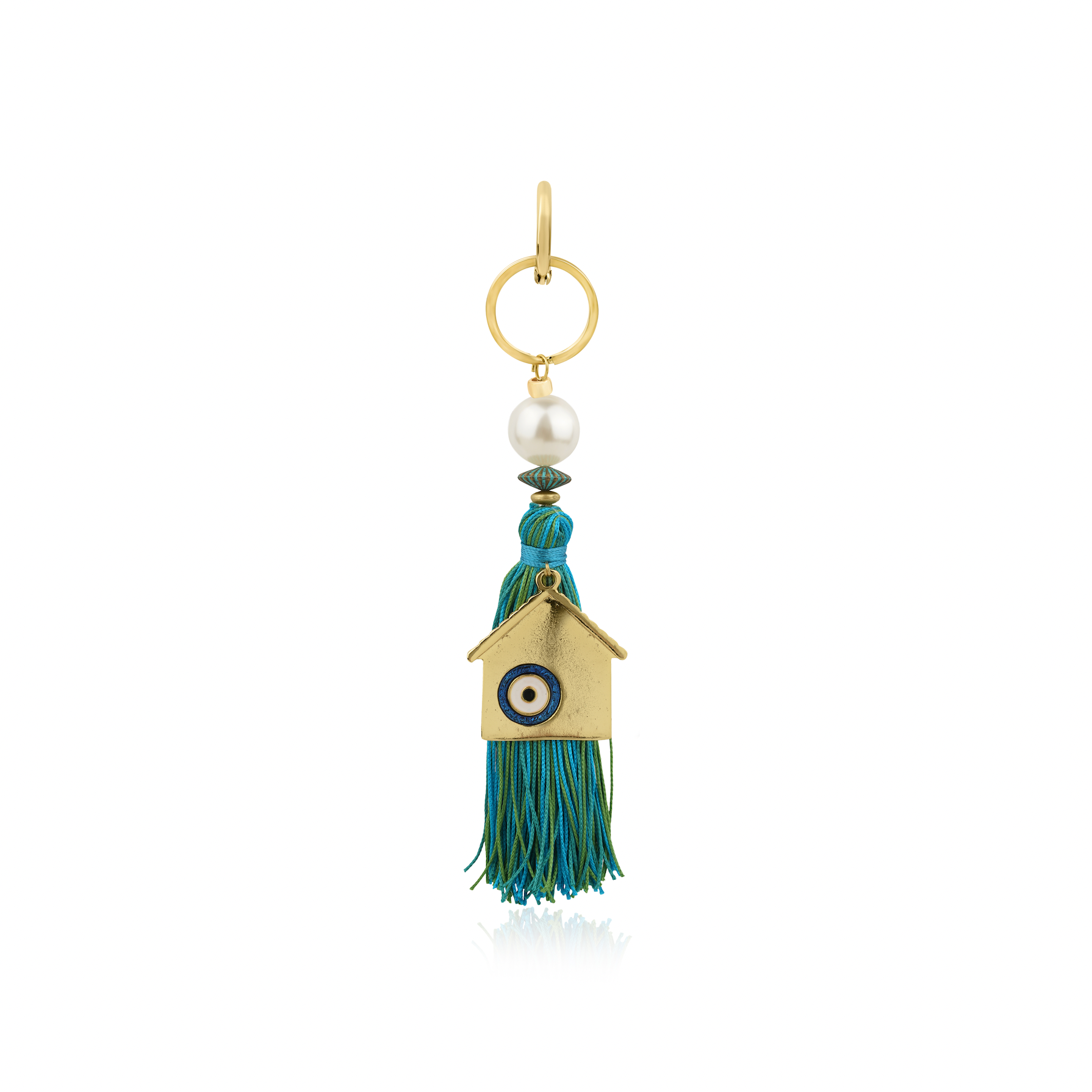 Berrin özkan-Saadet Navy House Keychain / Bag Charm-Key Chain-1-Milagron.com