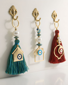 Berrin özkan-Saadet Nazar Blue House Keychain / Bag Charm-Key Chain-2-Milagron.com