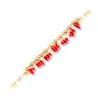 Berrin özkan-Sunset Coral Red Natural Stone Pearl Bracelet-Bracelet-1-Milagron.com