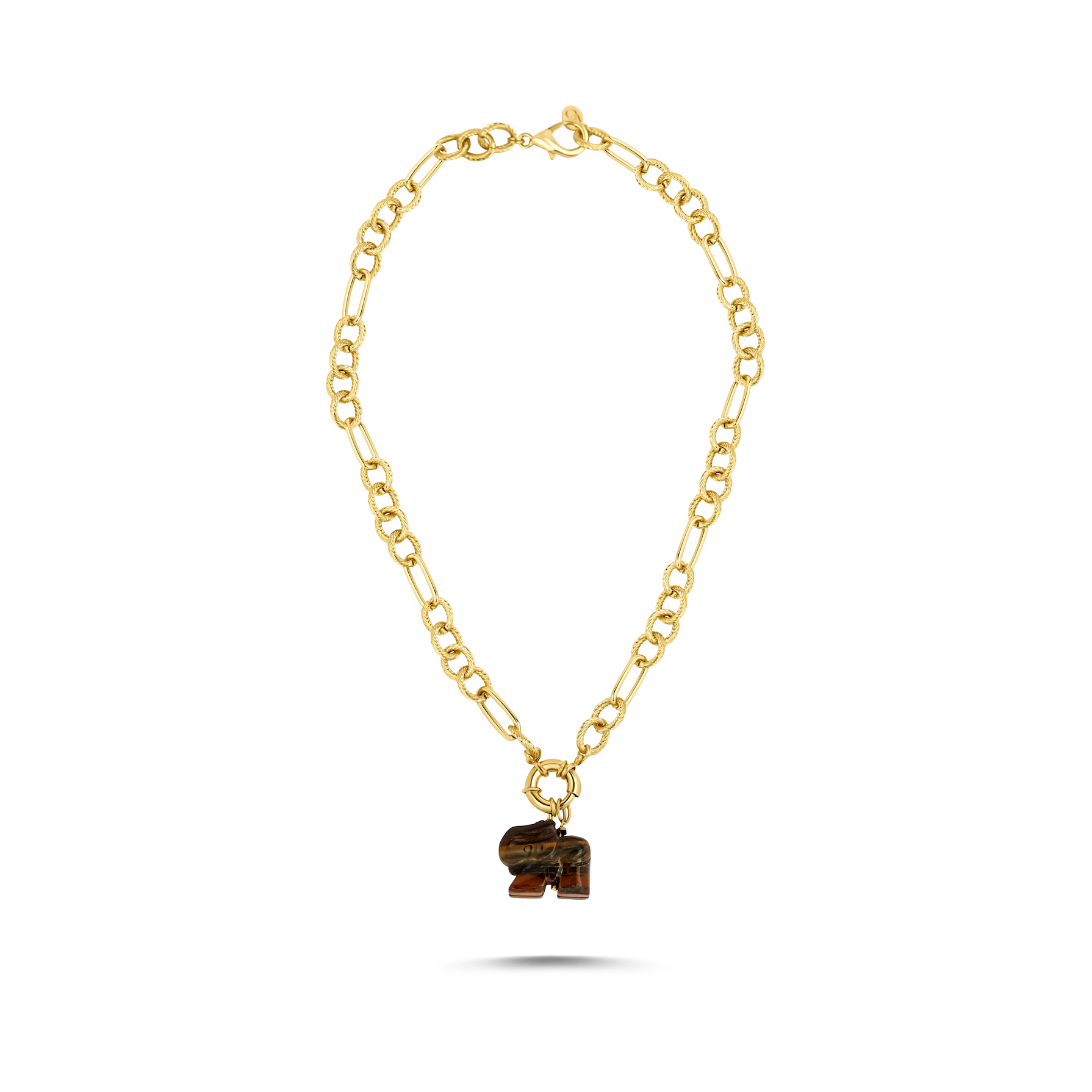 Berrin özkan-Tiger Tusk Chain Necklace-Necklaces-1-Milagron.com