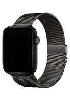 Apple Watch Ultra Uyumlu İNce Örgü Milano Loop Siyah