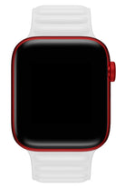 Apple Watch Uyumlu Baklalı Deri Loop Kordon Beyaz