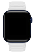 Apple Watch Uyumlu Baklalı Deri Loop Kordon Beyaz
