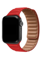 Apple Watch Uyumlu Baklalı Deri Loop Kordon Core Kırmızı