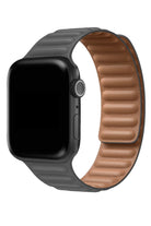 Apple Watch Uyumlu Baklalı Deri Loop Kordon Gri