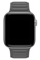 Apple Watch Uyumlu Baklalı Deri Loop Kordon Gri