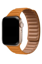 Apple Watch Uyumlu Baklalı Deri Loop Kordon Peel Turuncu