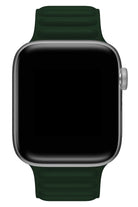 Apple Watch Uyumlu Baklalı Deri Loop Kordon Racing Yeşil