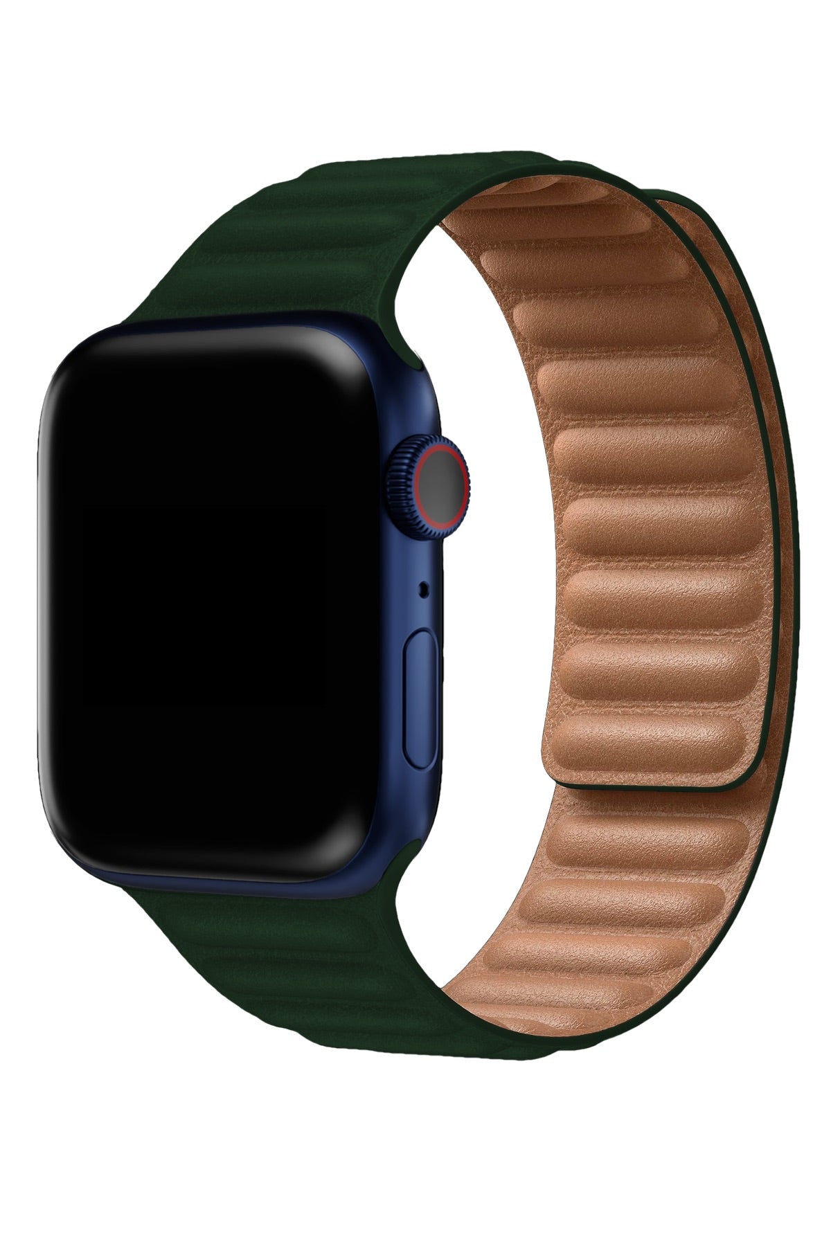 Apple Watch Uyumlu Baklalı Deri Loop Kordon Racing Yeşil