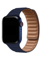 Apple Watch Uyumlu Baklalı Deri Loop Kordon Royal Mavi