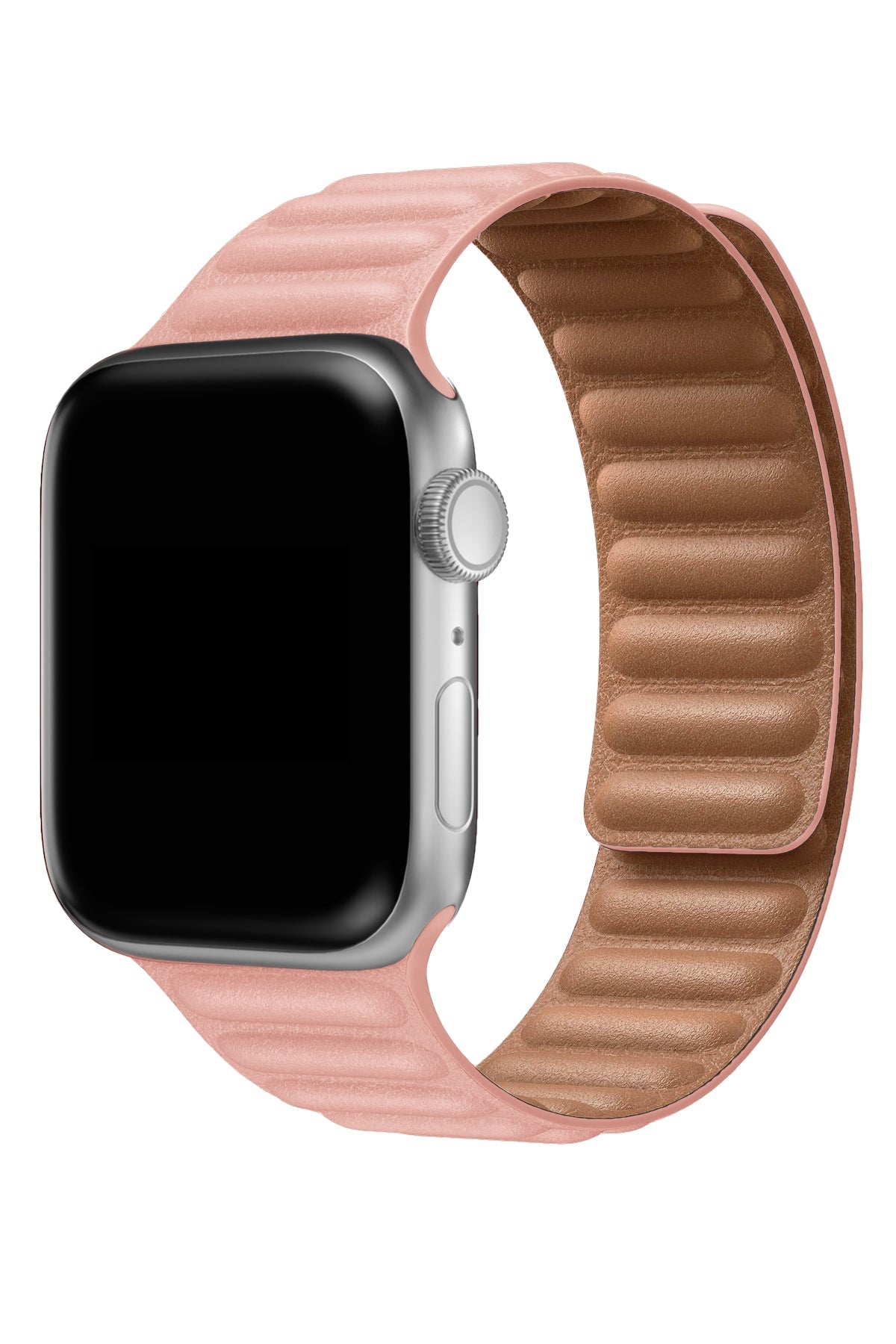 Apple Watch Uyumlu Baklalı Deri Loop Kordon Somon