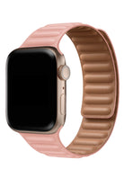 Apple Watch Uyumlu Baklalı Deri Loop Kordon Somon