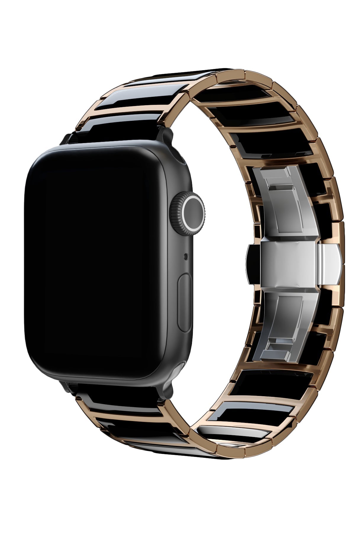 Apple Watch Uyumlu Çelik Seramik Luna Loop Kordon Kuvars