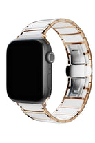 Apple Watch Uyumlu Çelik Seramik Luna Loop Kordon Sitrin