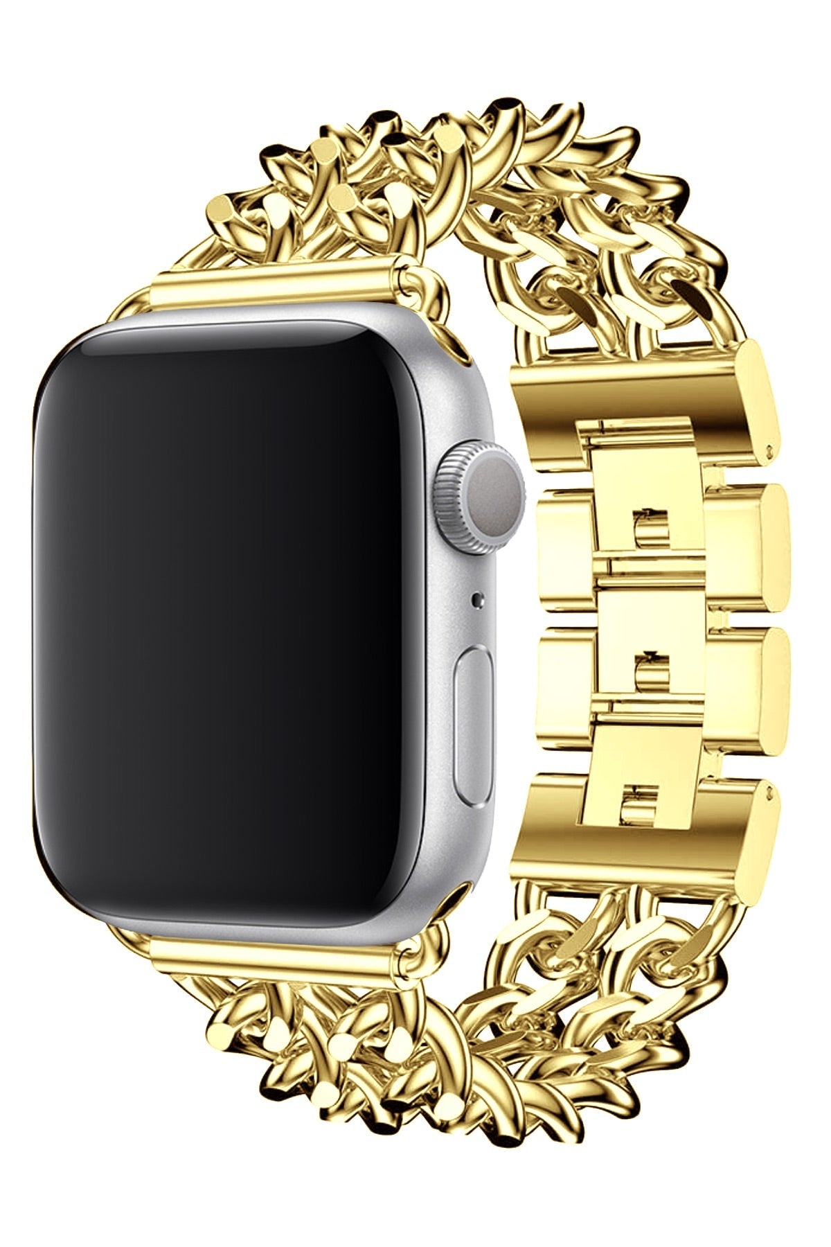 Apple Watch Uyumlu Çelik Zincir Loop Kordon Gold