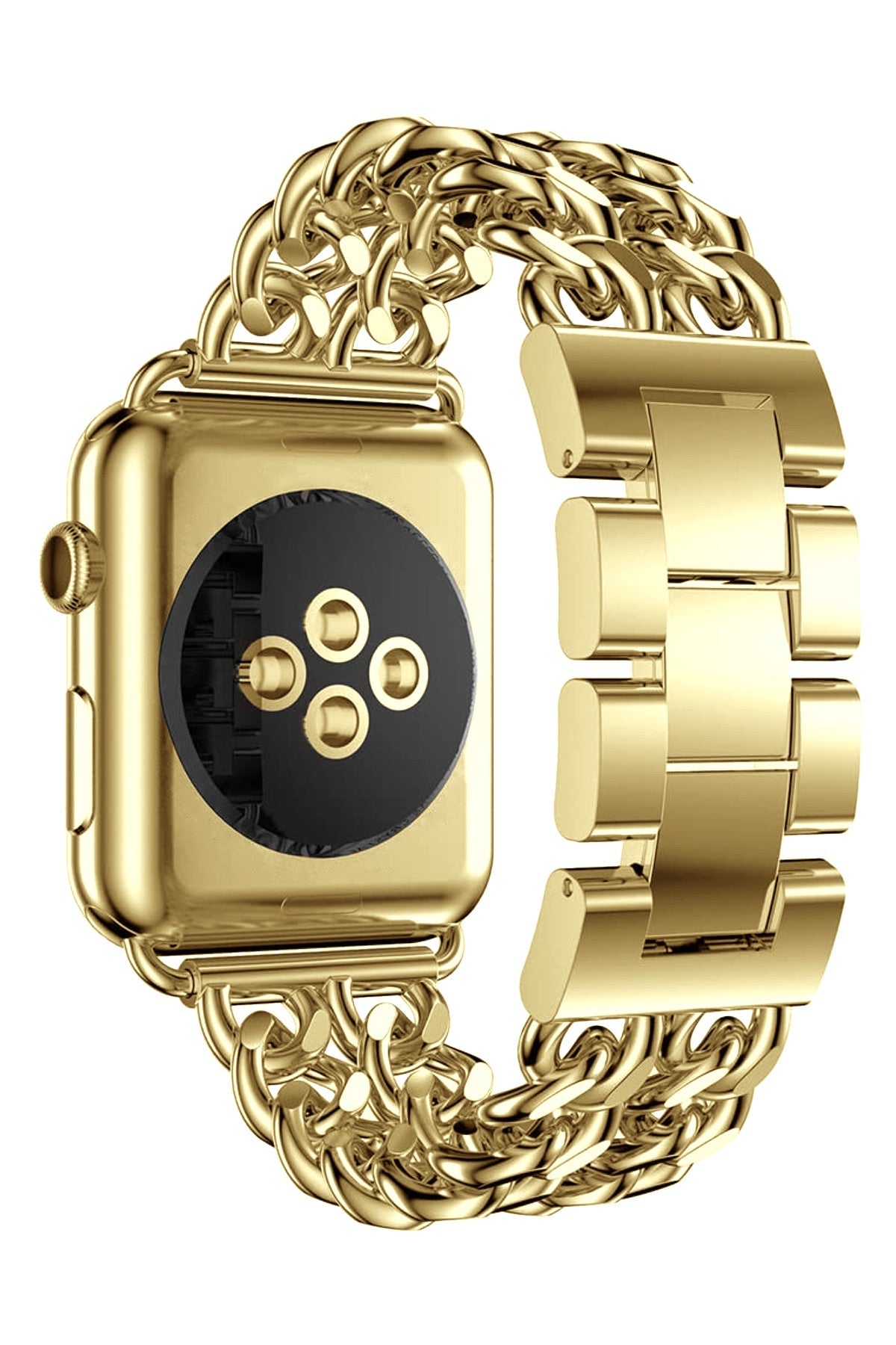 Apple Watch Uyumlu Çelik Zincir Loop Kordon Gold