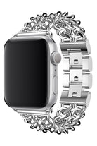 Apple Watch Uyumlu Çelik Zincir Loop Kordon Gümüş Gri