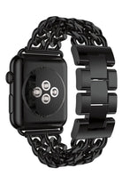 Apple Watch Uyumlu Çelik Zincir Loop Kordon Siyah