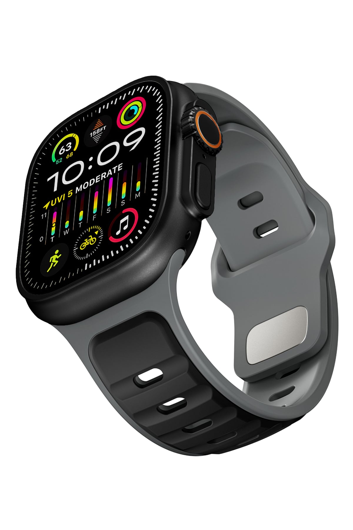 Apple Watch Ultra Uyumlu Dualflex Kordon Ashcore