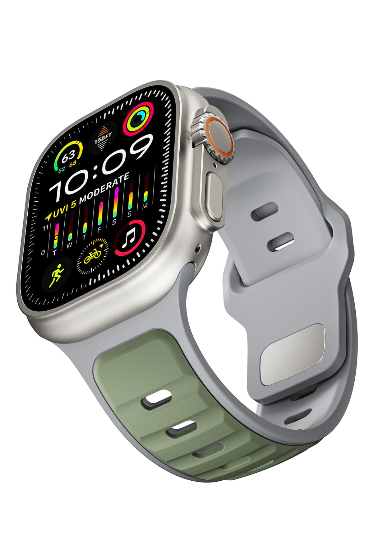 Apple Watch Ultra Uyumlu Dualflex Kordon Alpinefog