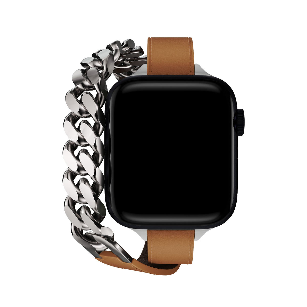 Apple Watch Uyumlu Double Tour Deri Kordon Taba