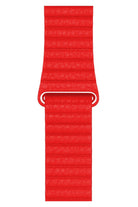 Apple Watch Uyumlu Deri Loop Kordon Kırmızı