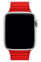 Apple Watch Uyumlu Deri Loop Kordon Kırmızı