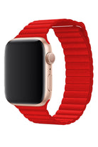 Apple Watch Uyumlu Deri Loop Kordon Kırmızı