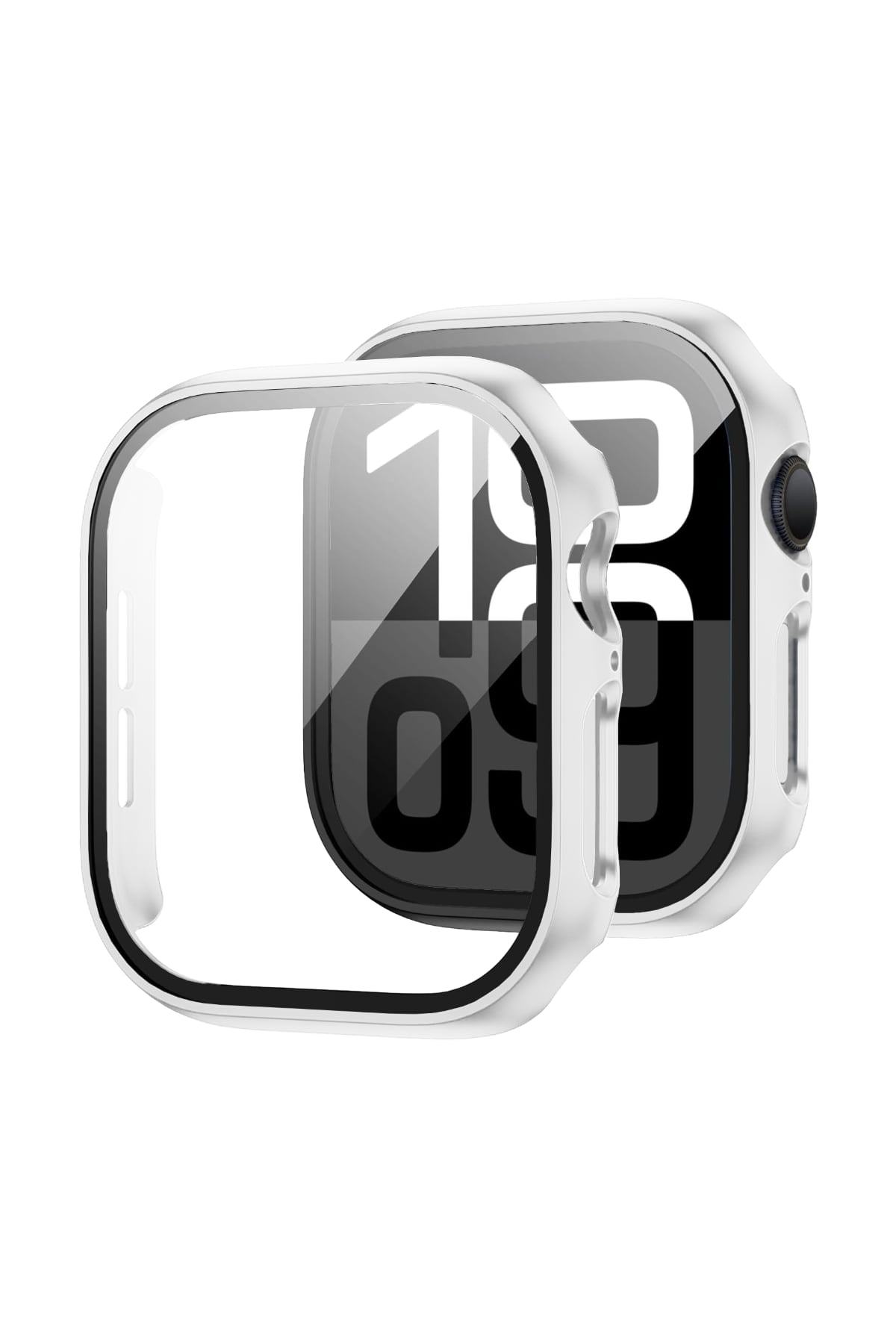 Apple Watch Uyumlu Ekran Koruyucu Beyaz Renkli Kasa