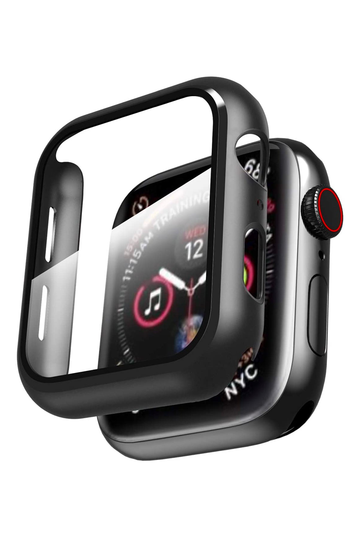 Apple Watch Uyumlu Ekran Koruyucu Kasa Siyah