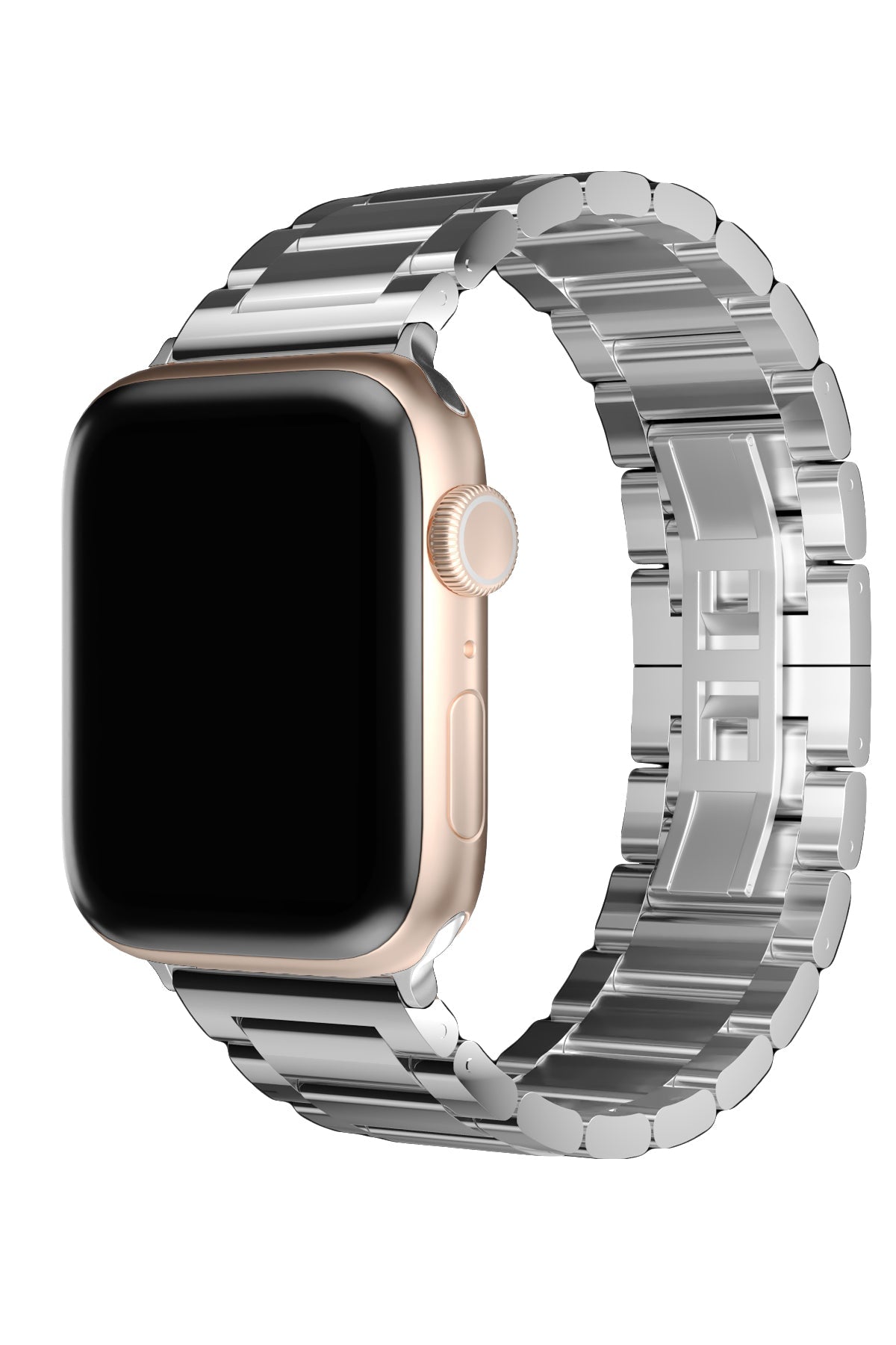 Apple Watch Uyumlu Gloss Loop Çelik Kordon Gümüş Gri