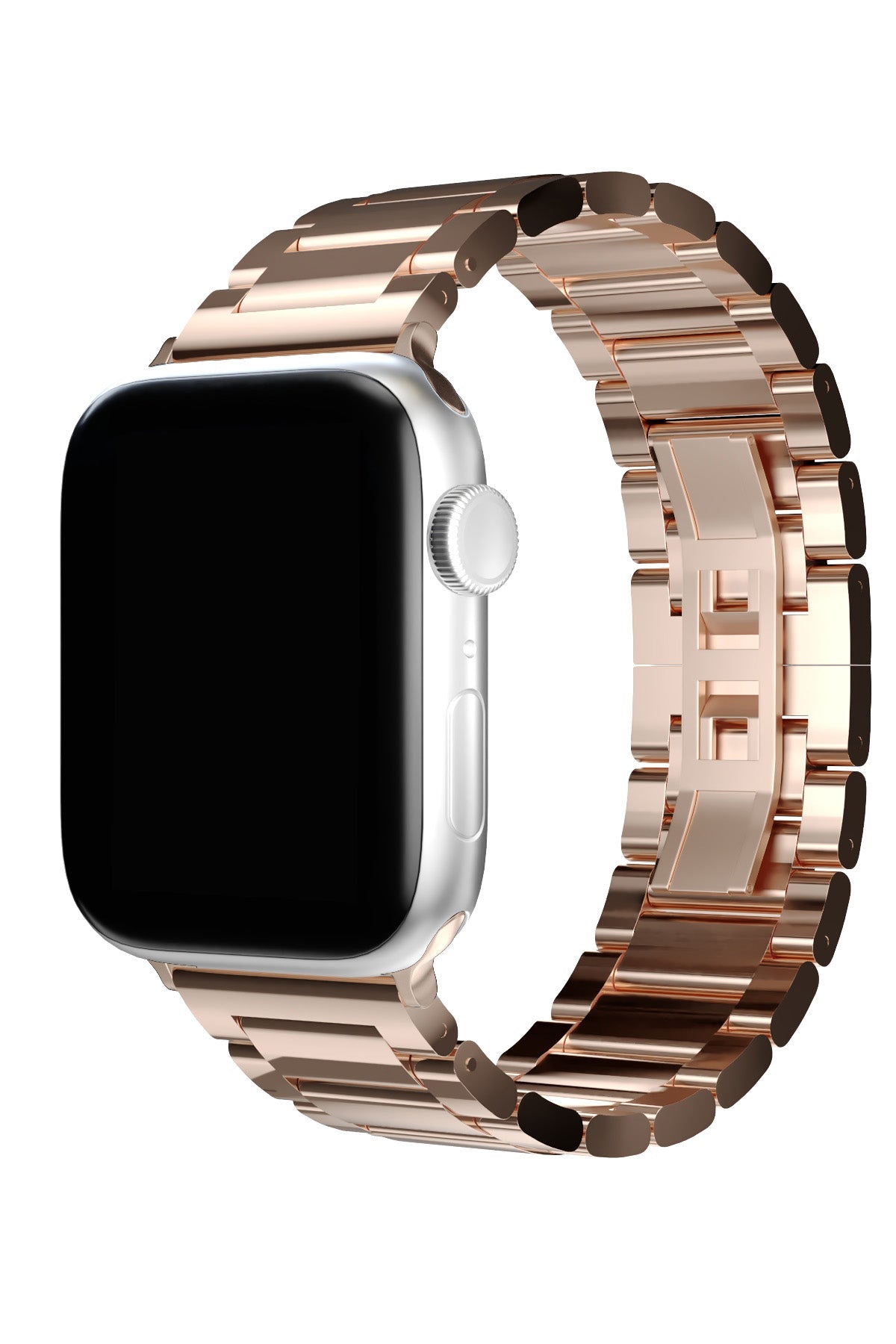 Apple Watch Uyumlu Gloss Loop Çelik Kordon Rose Gold