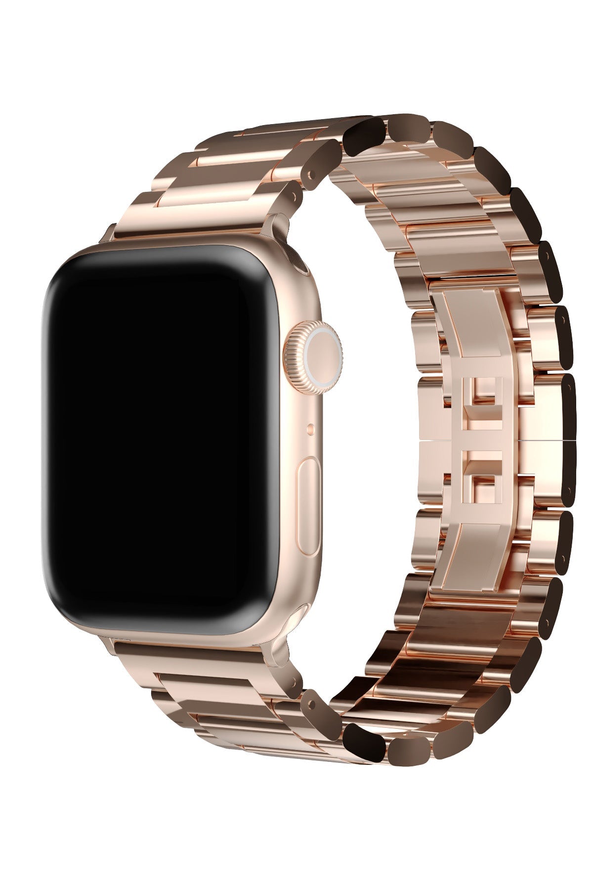 Apple Watch Uyumlu Gloss Loop Çelik Kordon Rose Gold