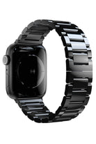Apple Watch Uyumlu Gloss Loop Çelik Kordon Siyah
