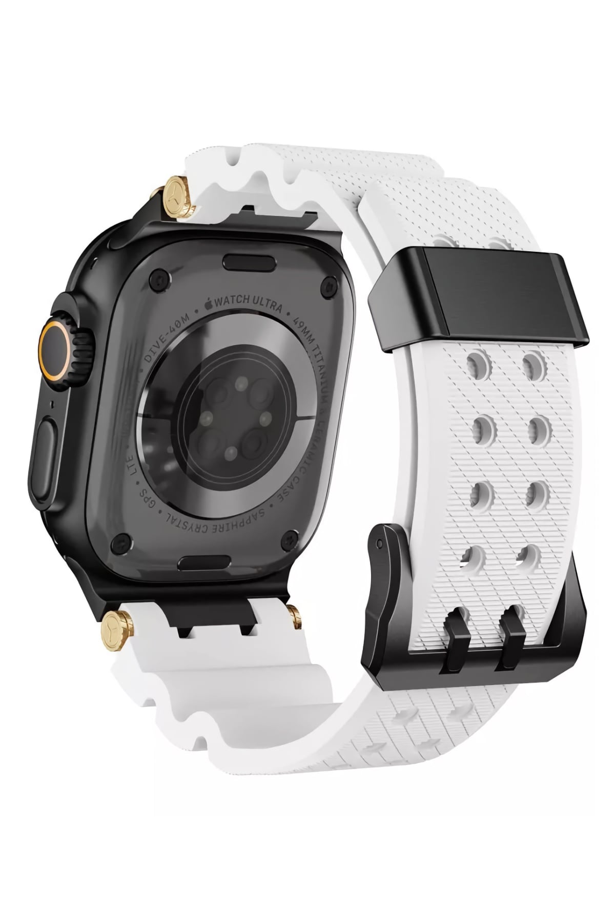 Apple Watch Ultra Uyumlu Gripline Kordon Nimbus Siyah Toka