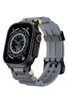Apple Watch Ultra Uyumlu Gripline Kordon Monogrey Siyah Toka