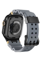 Apple Watch Ultra Uyumlu Gripline Kordon Monogrey Siyah Toka