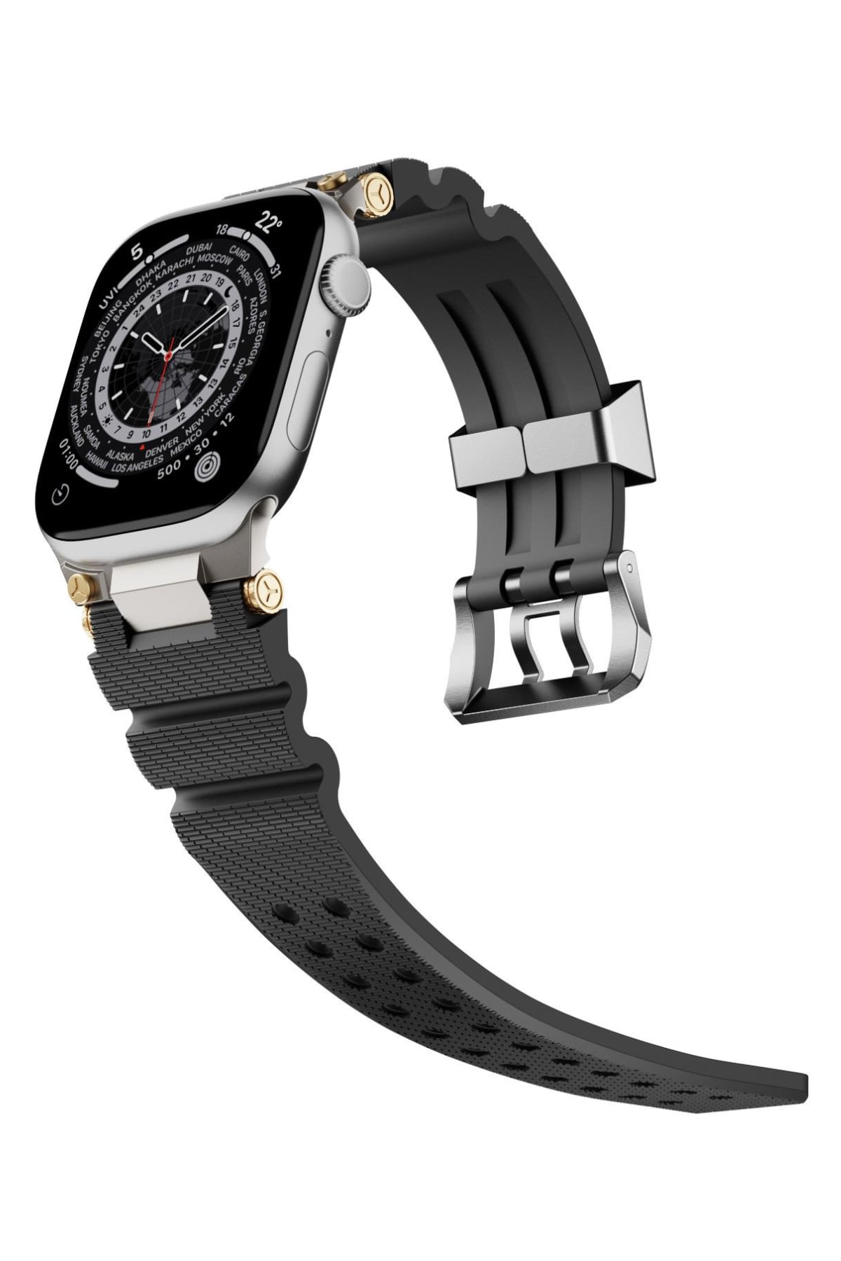 Apple Watch Ultra Uyumlu Gripline Kordon Blackout