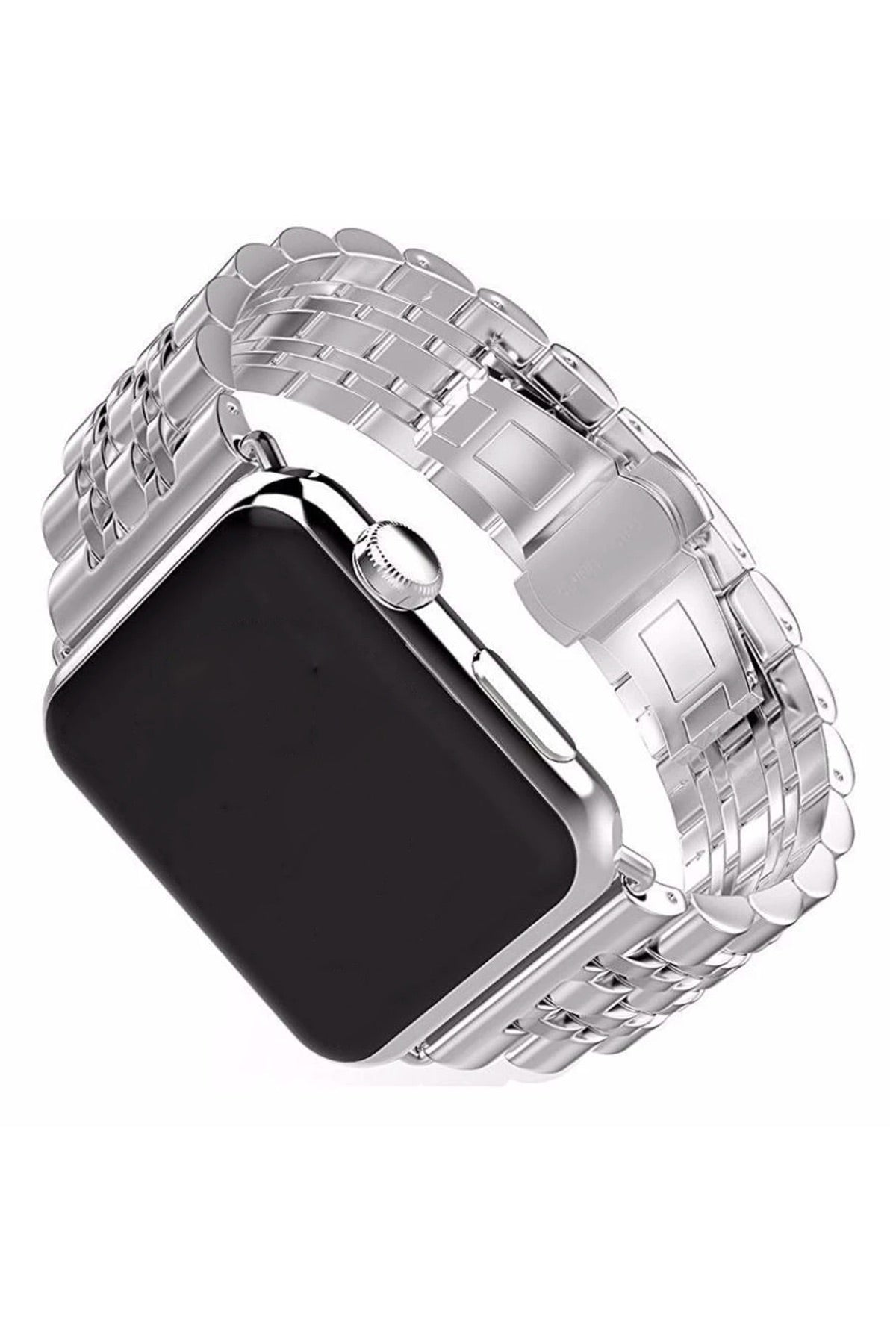 Apple Watch Uyumlu Klasik Çelik Loop Kordon Gümüş Gri