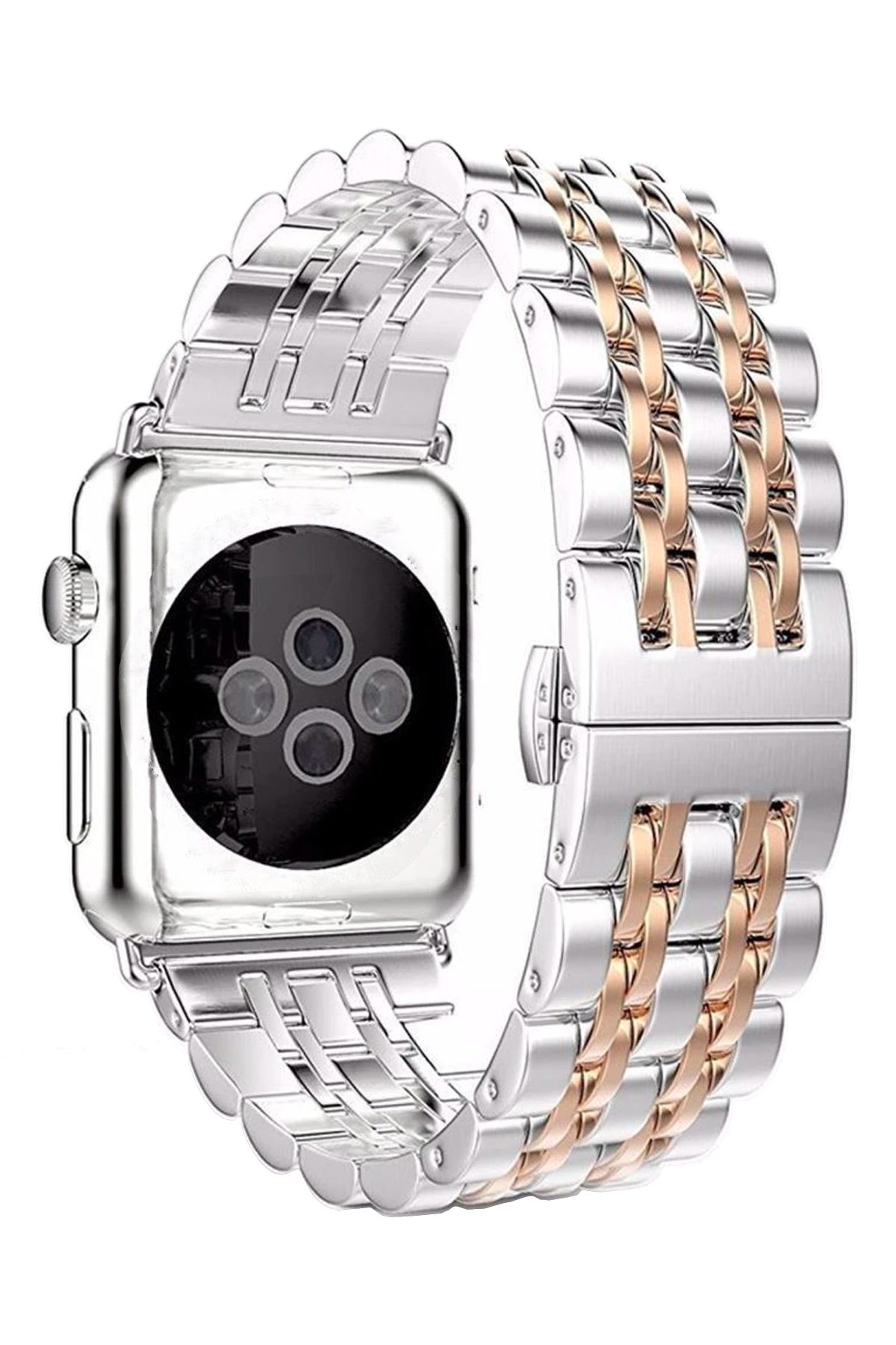 Apple Watch Uyumlu Klasik Çelik Loop Kordon Rose Gold