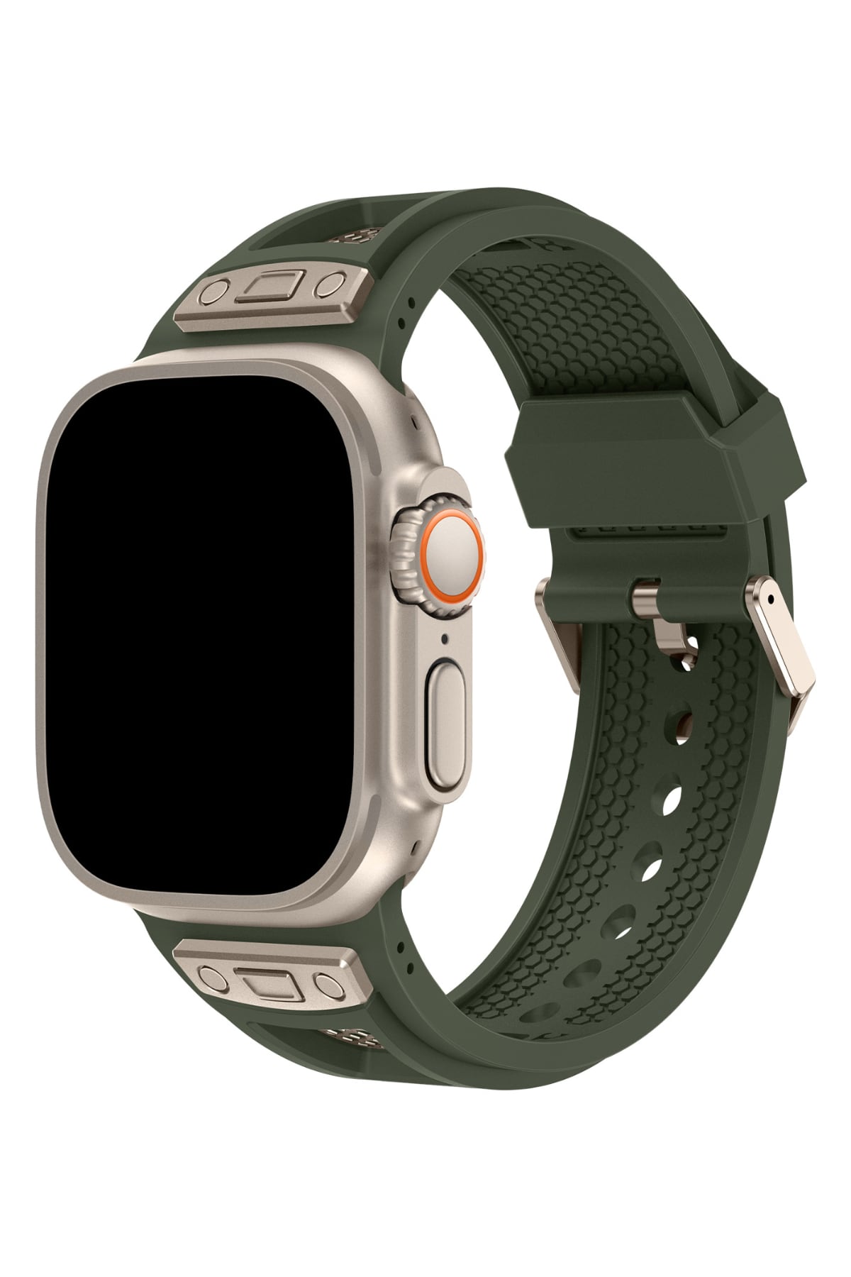 Apple Watch Uyumlu Hexagon Loop Silikon Kordon Yeşil